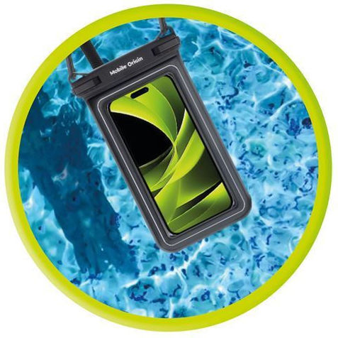 Mobile Origin Waterproof Floating Case Small Pouch 6 8" Black White Dbxl-blk-wht02