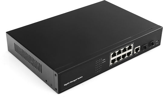 Cudy GS2008S2 v1 Managed L2 PoE+ Switch με 8 Θύρες Gigabit (1Gbps) Ethernet και 2 SFP Θύρες