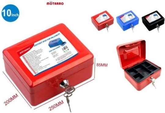 Motarro Cash Box with Lock Black 81007MCB00BK