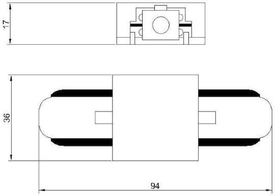 Vivalux Track Connector for Lighting Fixtures White VIV004072