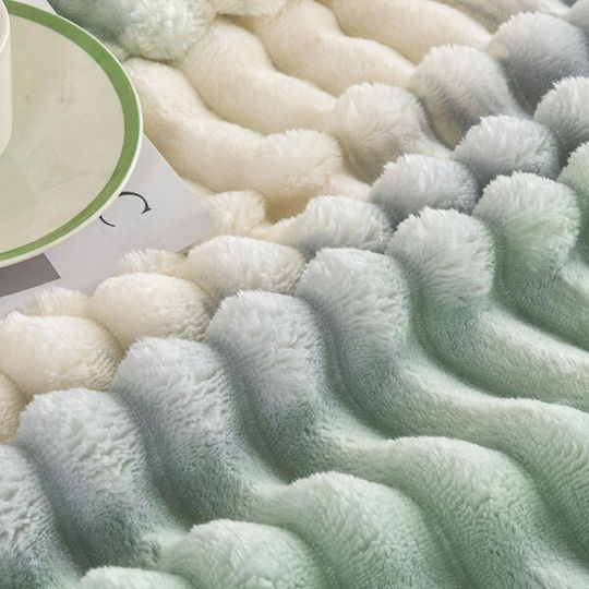 SpitiBazaar Blanket Velvet Single 160x240cm Mint - White