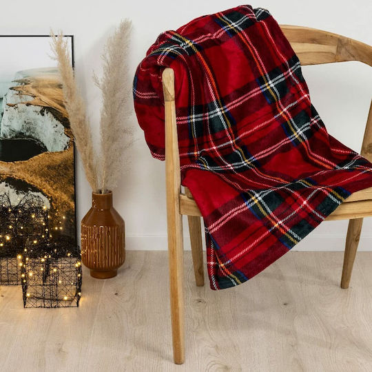 Decoris Decke Einzel 150x200cm Red
