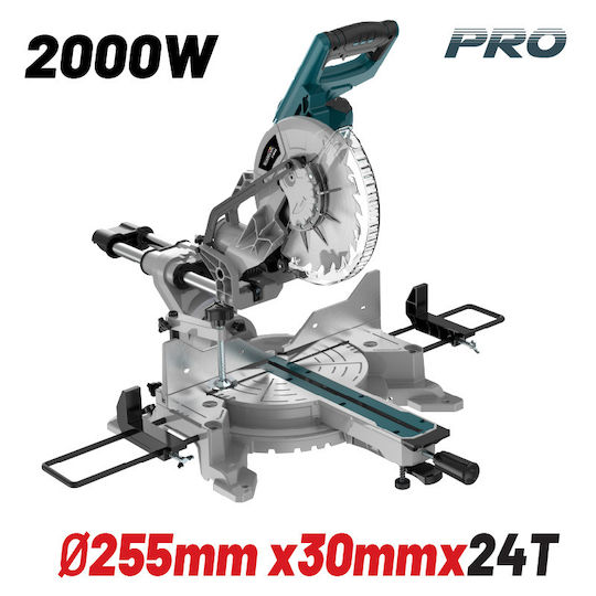 Bormann Pro BDX2520 Electric Miter Saw 2000W Sliding with Laser Guide & Diameter 255mm