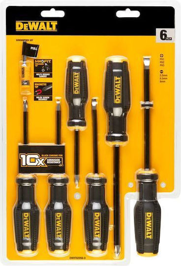 Dewalt Set 6 Screwdrivers with 6 Interchangeable Tips