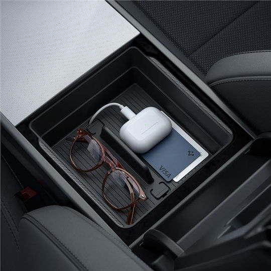 Spigen Tesla Armrest Console Organizer Black Tesla Model 3 2024 Acp07409