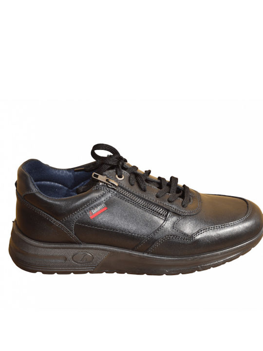 Leder Herren Freizeitschuhe Anatomisch Schwarz