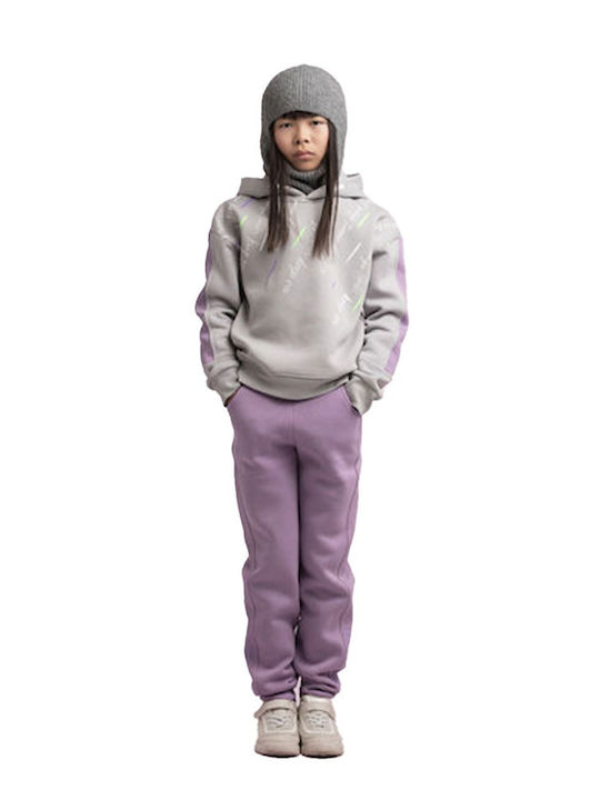 Kids Sweatpants Set Purple 2pcs