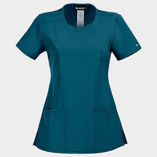 Cherokee CKE2624A Women's Petrol Blue Medical Blouse