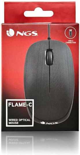 NGS Flame-C Ενσύρματο Ποντίκι Μαύρο