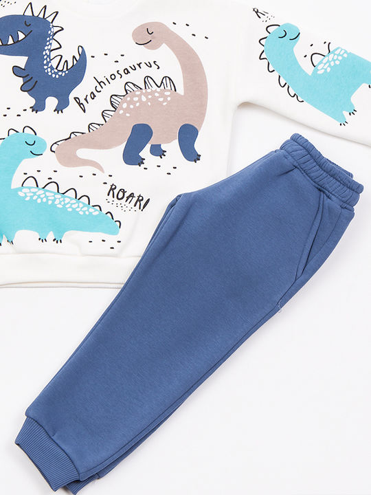 Kids Sweatpants Set Ecru 2pcs