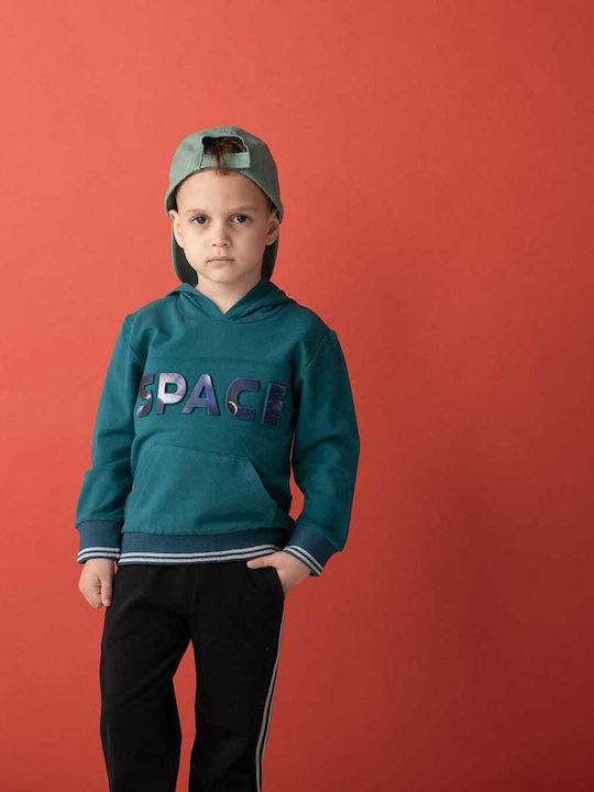 Kids Sweatpants Set Petrol Blue 2pcs