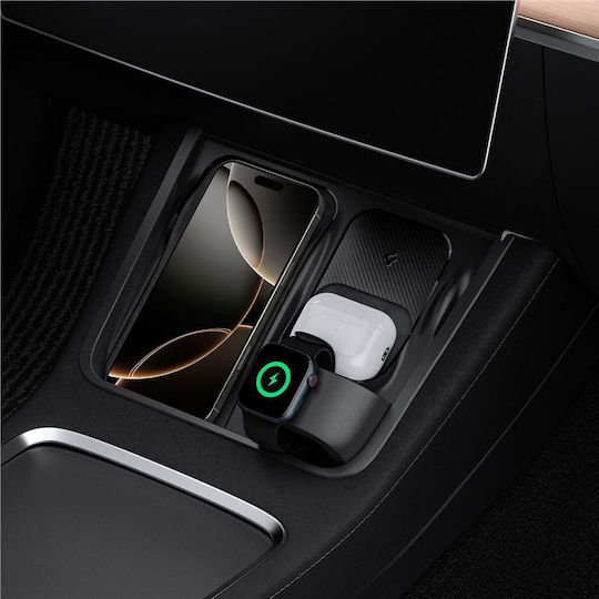 Spigen Tesla 3 Βάση Κινητού Αυτοκινήτου με Ρυθμιζόμενα Άγκιστρα Μαύρη