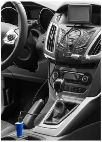 Pole Position Încărcător Auto 2.1A cu Porturi: 2xUSB Albastru Culoare