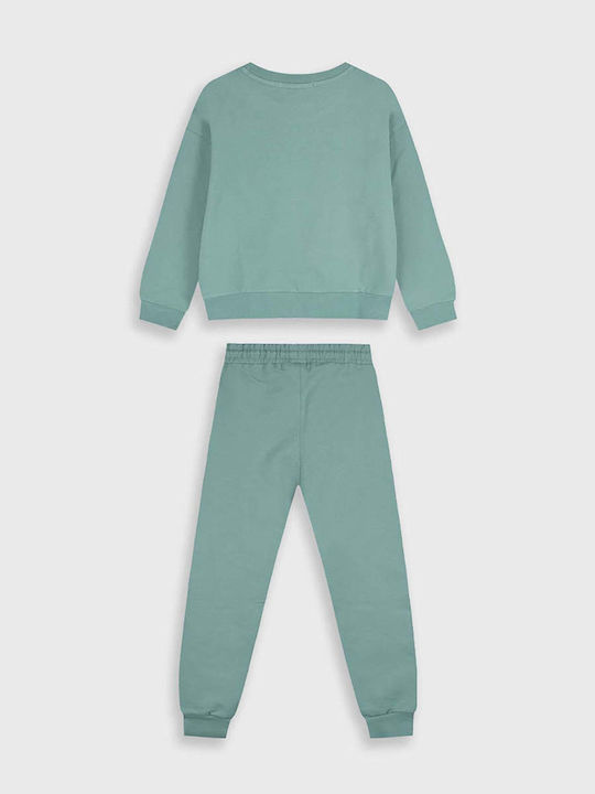 Kids Sweatpants Set Light Green 2pcs