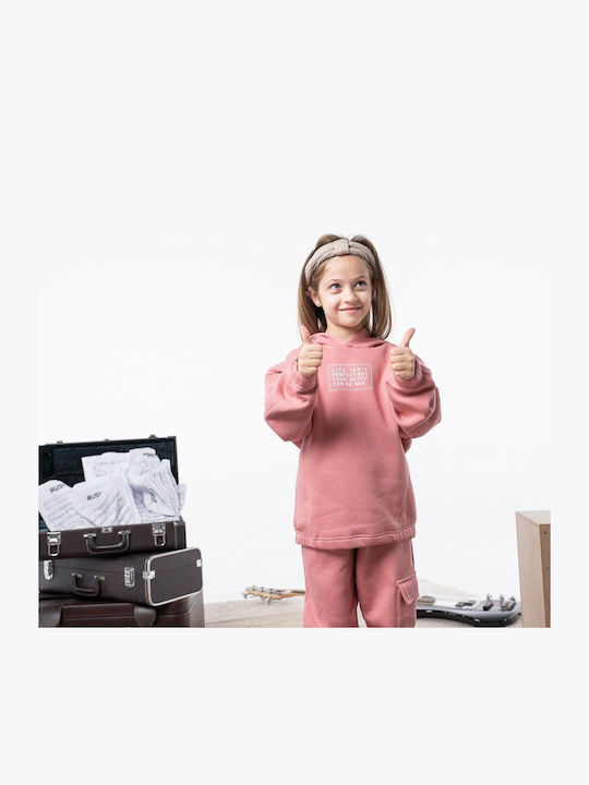 Kids Sweatpants Set Pink 2pcs