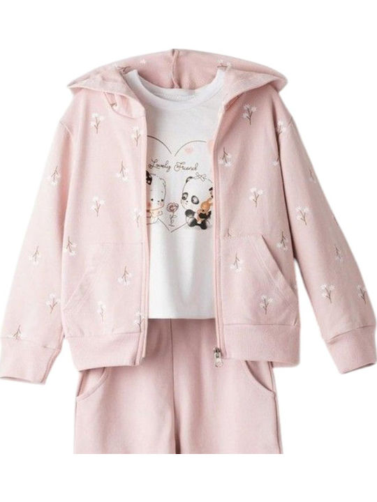 Kinder Sweatpants Set - Jogginganzug Pink 3Stück