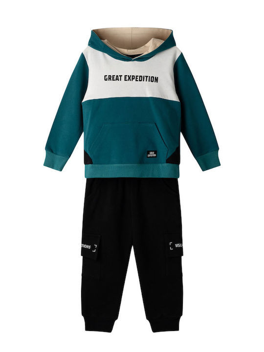Kids Sweatpants Set Petrol Blue 2pcs