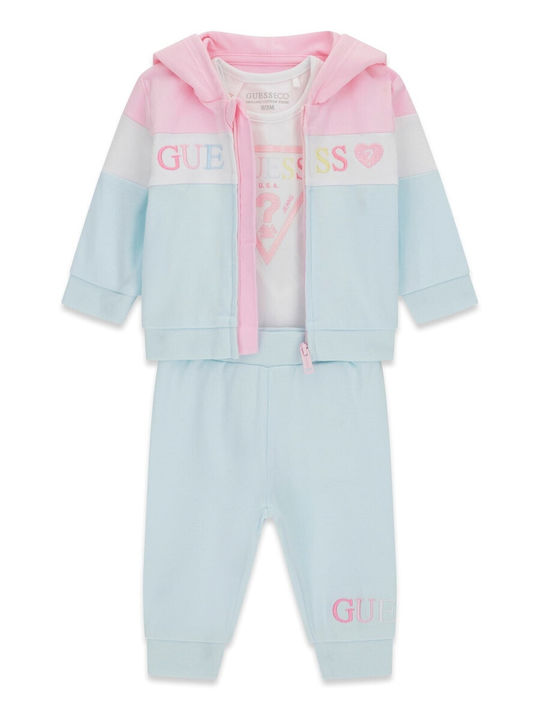Kids Sweatpants Set Sky Blue 3pcs