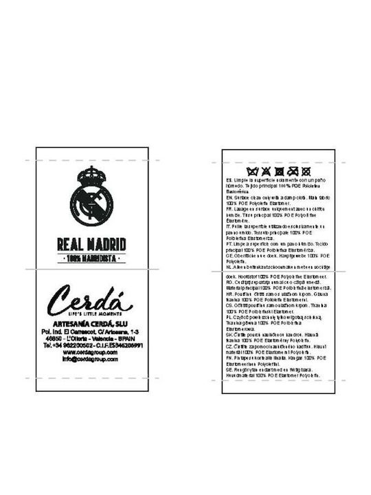 Real Madrid Ομπρέλα Βροχής Σπαστή Διάφανη