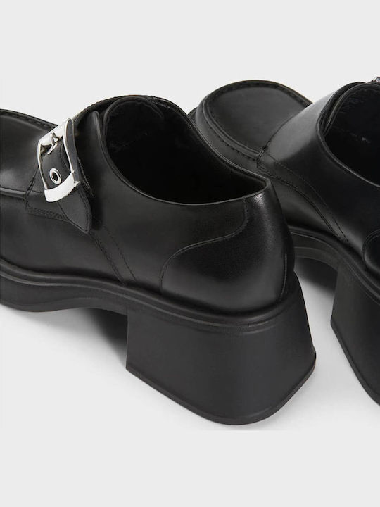 Dorah Leather Heels Black
