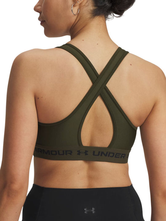 Crossback Mid Bra Women's Bra with Removable Padding Olive