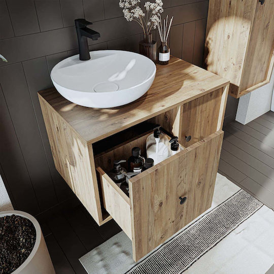 Gusto Bathroom Set 2pcs Sink & Mirror MDF & Ceramic