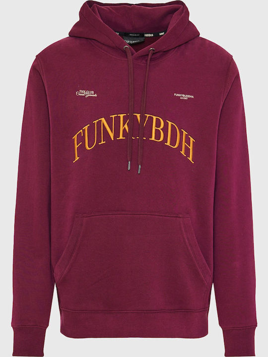 Sweatshirt with Hood Burgundy