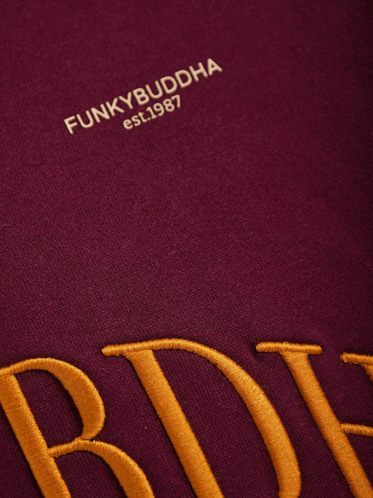 Sweatshirt with Hood Burgundy
