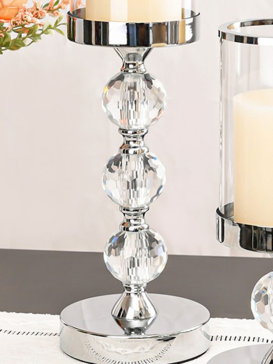 Olympus Set of Candle Holders Glass in Transparent Color 3pcs