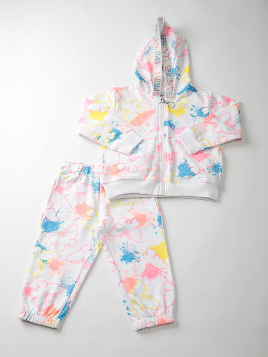 Kids Sweatpants Set White 2pcs