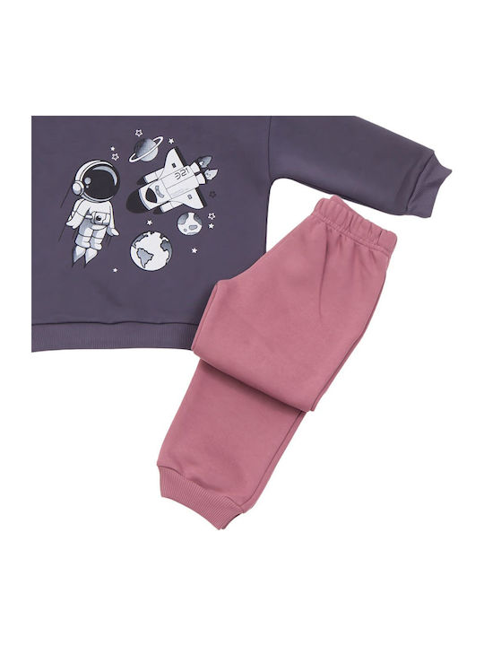 Kids Sweatpants Set Anthracite 2pcs