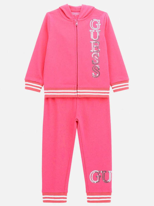 Kids Sweatpants Set With Jacket Fuchsia 2 Pieces
