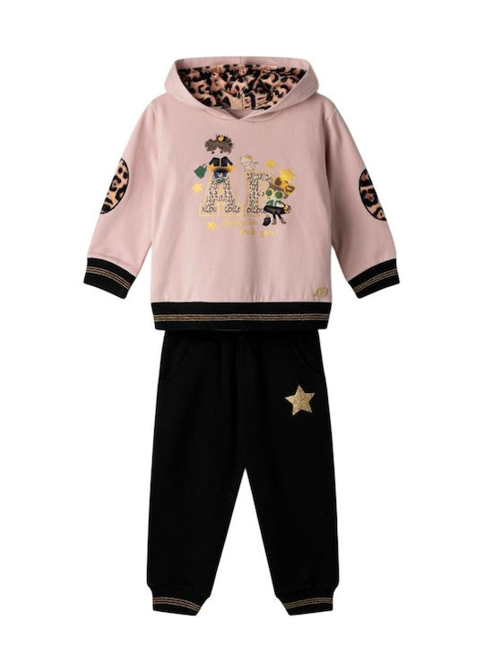 Kids Sweatpants Set Pink 2pcs