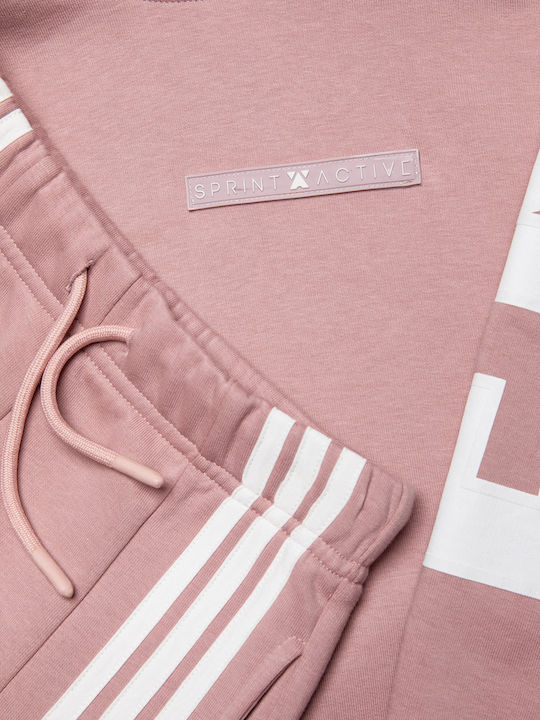 Kids Sweatpants Set Dusty Pink 2pcs