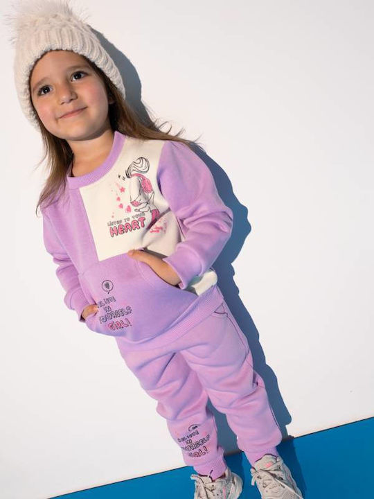Kinder Sweatpants Set - Jogginganzug Flieder 2Stück