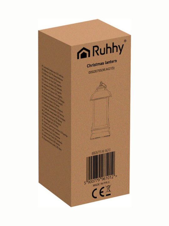 Ruhhy Lanternă de Crăciun Argintie cu Led 26755 18432-0