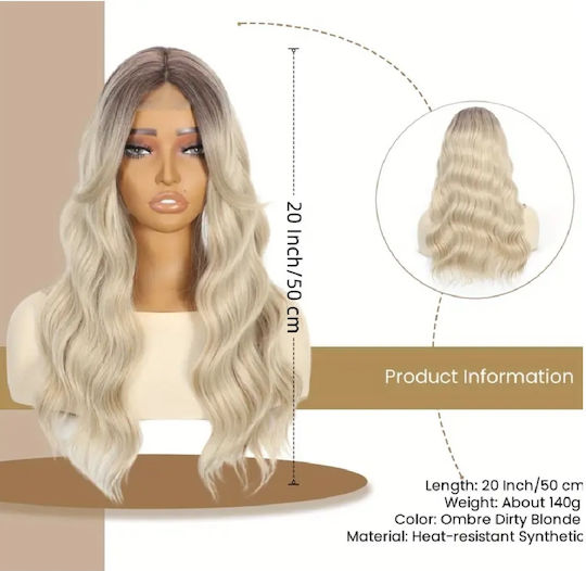 Erweiterung mit Clip mit Echthaar in Blond Farbe 50.8cm Topper Toupet