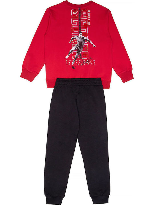 Kids Sweatpants Set Red 2pcs