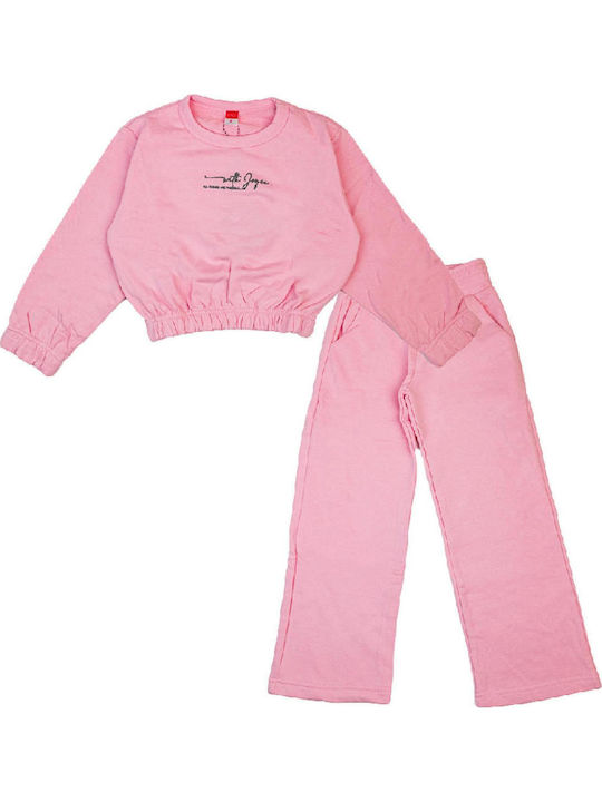 Kids Sweatpants Set Pink 2pcs All Things Are Possible