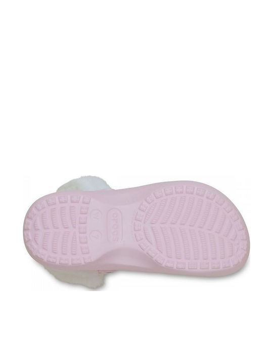 Crocs Saboti Platforma Clasică Pentru Femei Cu Blană Roz