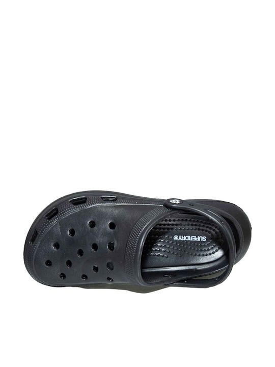 Superdry Moqs 2400/mcq 1200 Γυναικεία Σαμπό Μαύρα