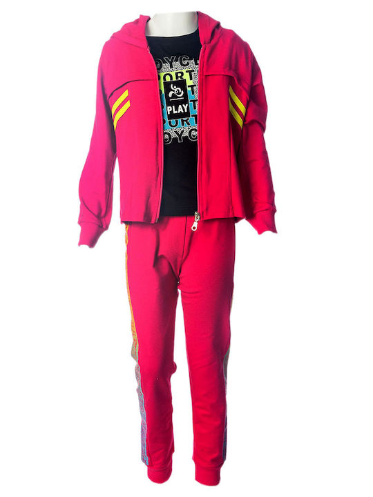 Set Trening pentru Copii Fucsia 3 Bucăți Run