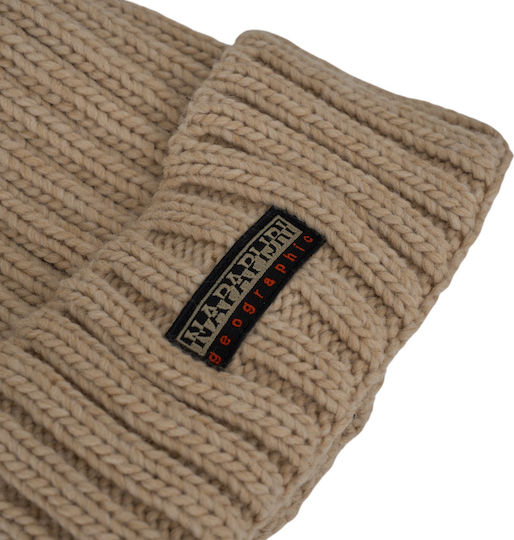 Fea 2 Beanie Masculin Căciulă Tricotat în culoarea Ecru
