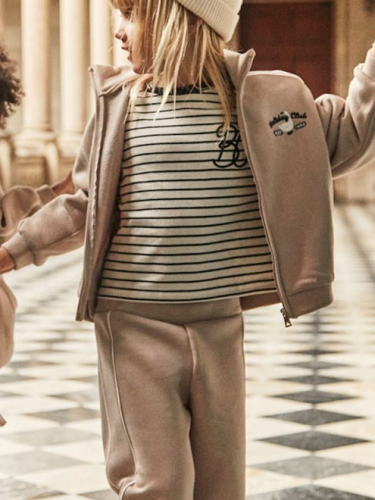 Kids Sweatpants Set Beige 2pcs