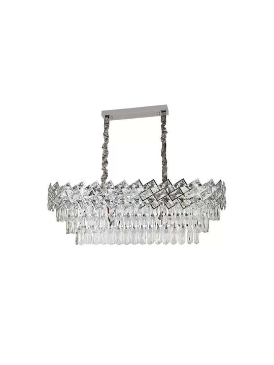 Alista Home Candelabru 10xE14 Ø85cm cu Cristale Transparent AT1CT-IM1P-HT2L-CC800/800LCH