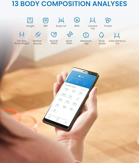 Renpho Smart Cantar cu Bluetooth in culoare Bej