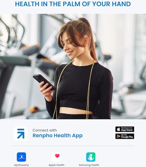 Renpho Smart Cantar cu Bluetooth in culoare Bej