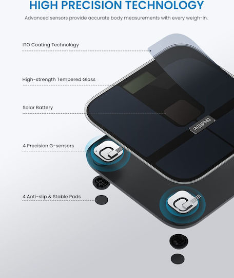 Renpho Smart Cantar cu Bluetooth in culoare Bej