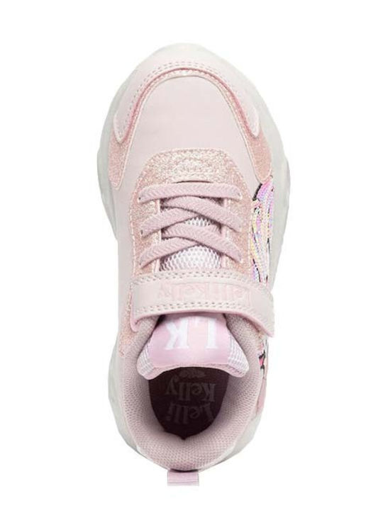 Unicorn Παιδικά Sneakers με Σκρατς & Φωτάκια Ροζ