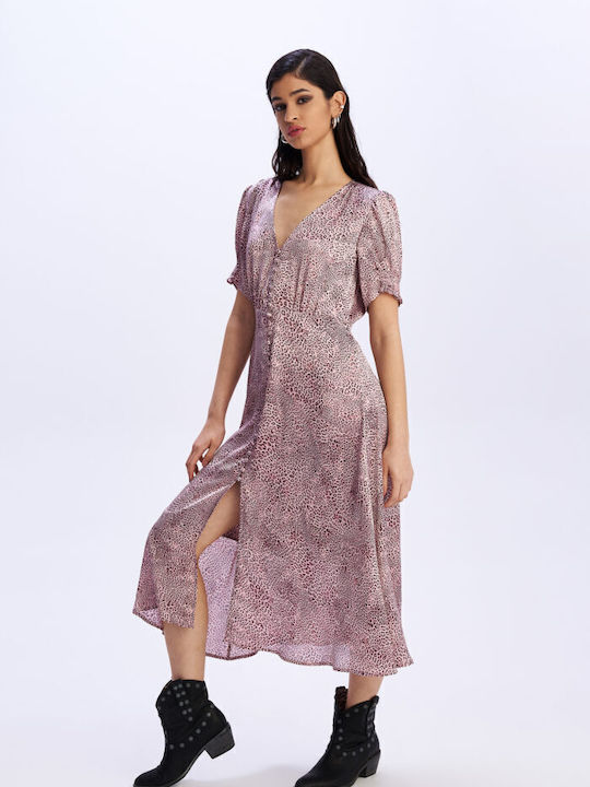 Midi Σεμιζιέ Φόρεμα Transcendent Pink
